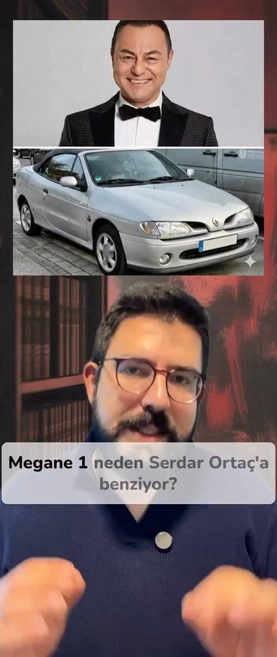 Megane 1’in Serdar Ortaç’a benzetilmesi üzerinden pareidolia ve insan beyninin yüz algısını anlatan video.